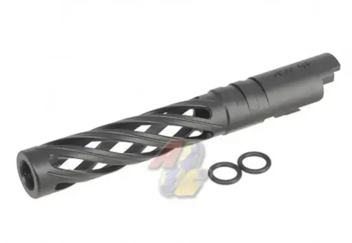 [5KU-GB-557-BK] 5KU 5.1 Aluminum Hollow Outer Barrel for Tokyo Marui Hi-Capa 5.1 Series GBB (Black, 11mm+)