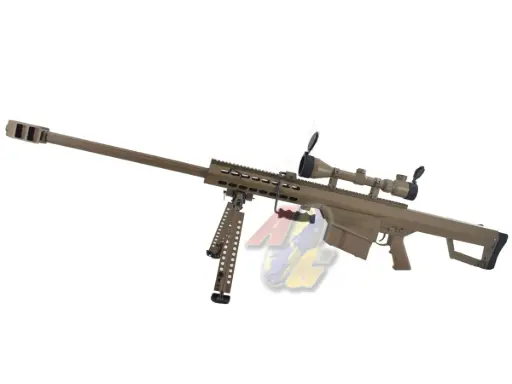 [SW-024-M82-SC-TAN] Snow Wolf BARRETT M82A1 Spring Sniper with 3-9x50E Scope (Tan)