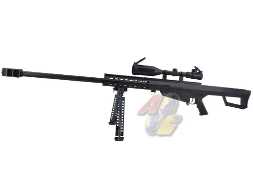 [SW-024-M82-SC-BK] Snow Wolf BARRETT M82A1 Spring Sniper with 3-9x50E Scope (Black)