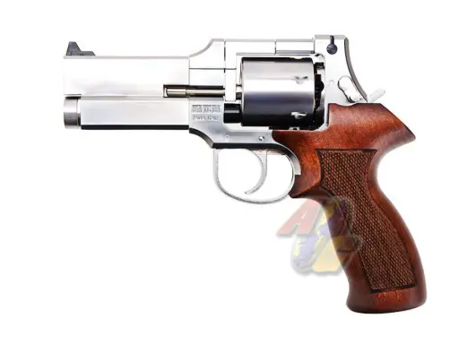 [MS-GP-063297] Marushin Mateba 4 inch Gas Revolver ( Silver, Heavy Weight, Wood Grip )