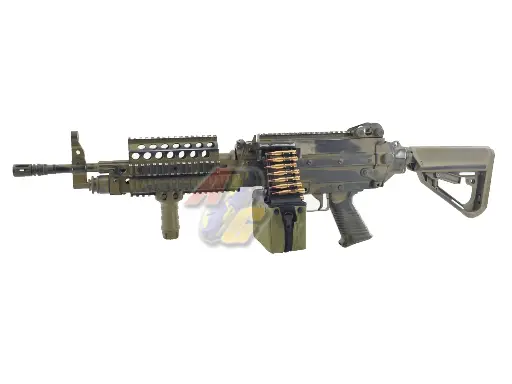 [AK-AEG-SPS-MK46-FDEBW] T8 SPS MK46 Mod.0 AEG (Battleworn) (FDE) (by A&K)