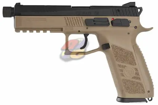 [KJ-GP-CZ-P09-TBN-CO2] KJ Works CZ P-09 GBB with 14mm CCW Thread Barrel ( ASG Licensed/ Co2 Version ) TAN
