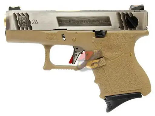[WE-GP-0619] WE G26 T4 GBB ( SV Slide, GD Barrel, TAN Frame )