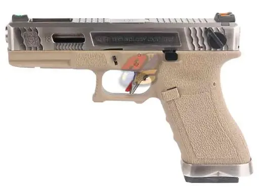 [WE-GP-0599] WE G18C T8 GBB ( SV Slide, SV Barrel, TAN Frame )