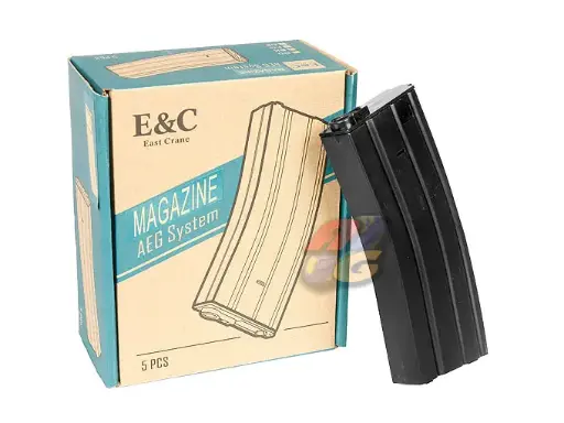 [EC-MA006-BK] E&C M4/ M16 30 Rounds Plastic AEG Magazine Box Set (5 Pcs) (BK)
