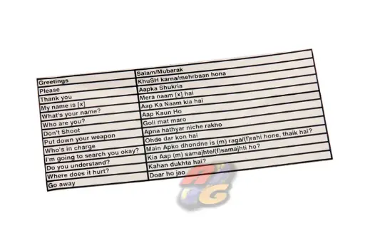[KA-AC-5150] King Arms Arabic Translation Sticker