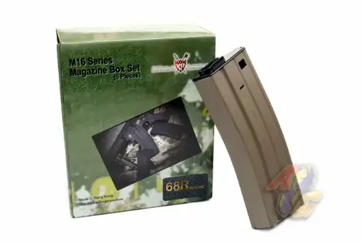 [KA-MAG-02V-HKDE] King Arms 68 Rounds Magazine for M16/ M4 Series Box Set (5 PCS) (DE) (HK Marking) 