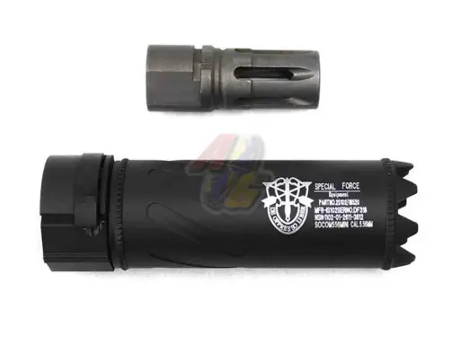 [5KU-184-B] 5KU SOCOM 556 Mini Monster QD Airsoft Suppressor (Type B Fluted)