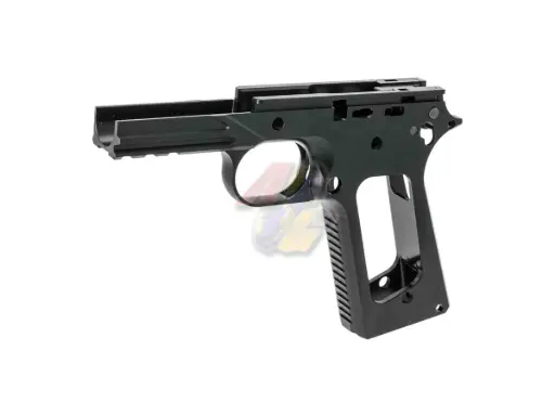 [GS-TM-FM-1911R-BK] Gunsmith Bros CNC Aluminum Curved Guard Tactical Railed Frame for Tokyo Marui 1911 Series GBB (Black) 