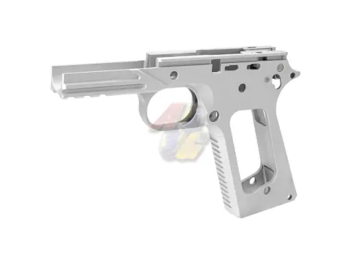[GS-TM-FM-1911R-SV] Gunsmith Bros CNC Aluminum Curved Guard Tactical Railed Frame for Tokyo Marui 1911 Series GBB (Silver)
