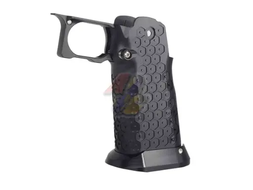[5KU-GB-620-BK] 5KU CNC Aluminum Grip Type.12 for Tokyo Marui Hi-Capa Series GBB (Black)