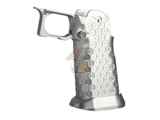 [5KU-GB-620-SV] 5KU CNC Aluminum Grip Type.12 for Tokyo Marui Hi-Capa Series GBB (Silver)
