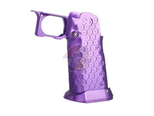 [5KU-GB-620-PU] 5KU CNC Aluminum Grip Type.12 for Tokyo Marui Hi-Capa Series GBB (Purple)